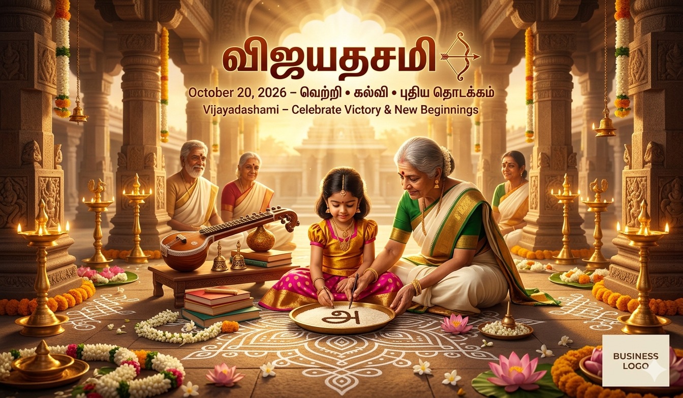 Celebrate Victory of Good Over Evil | Vijayadashami விஜயதசமி நல்வாழ்த்துகள் tnposterdownload