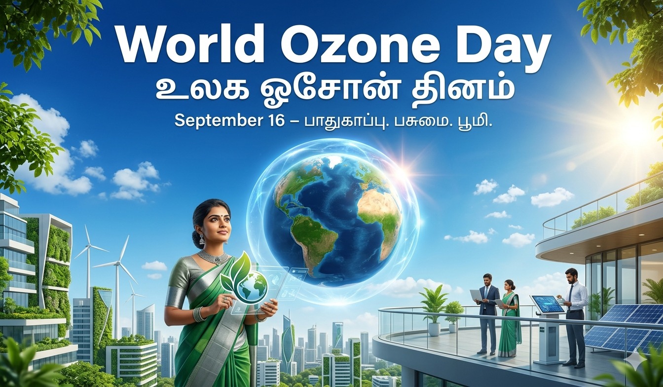 Premium poster for World Ozone Day| உலக ஓசோன் தின சிறப்பு  Protect the Ozone, Preserve Life tnposterdownload