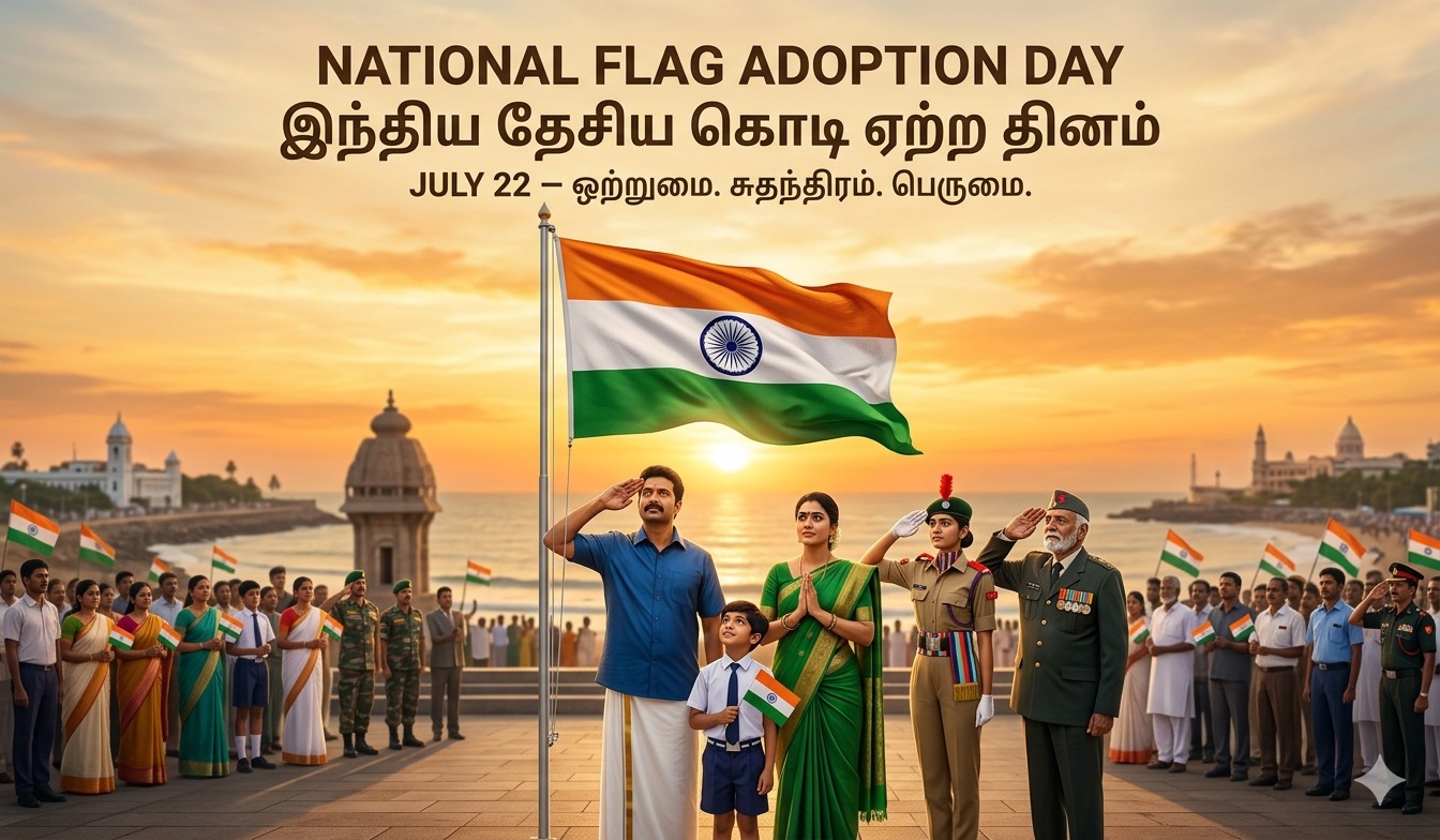 Best poster for Indian National Flag Adoption Day | இந்திய தேசிய கொடி ஏற்ற தினம் tnposterdownload
