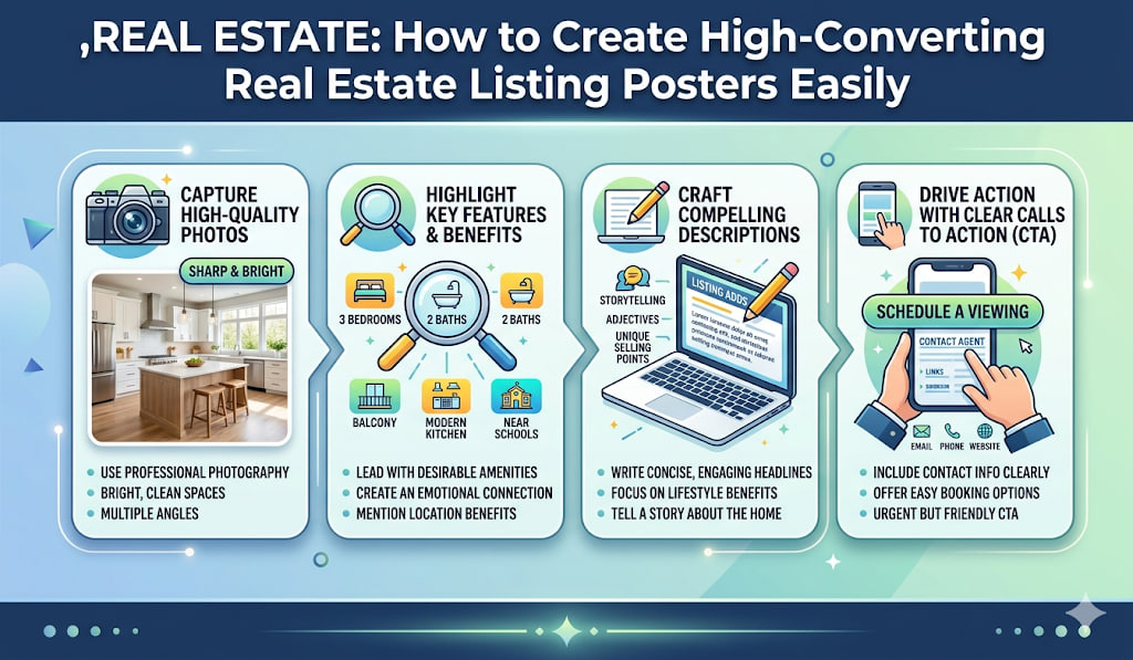 Real Estate,How to Create High-Converting Real Estate Listing Posters Easily