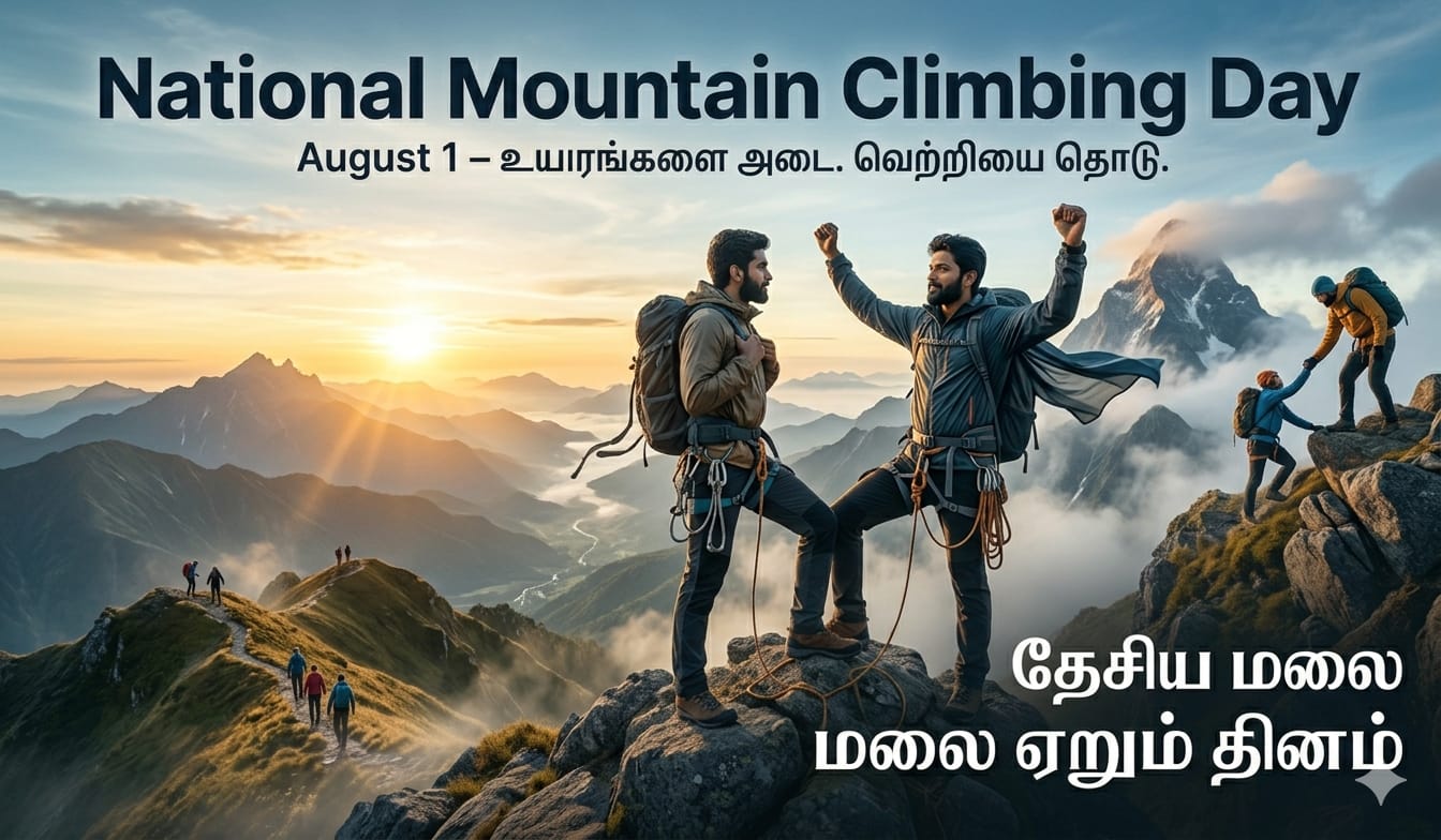 Event day poster for Celebrate National Mountain Climbing Day tnposterdownload