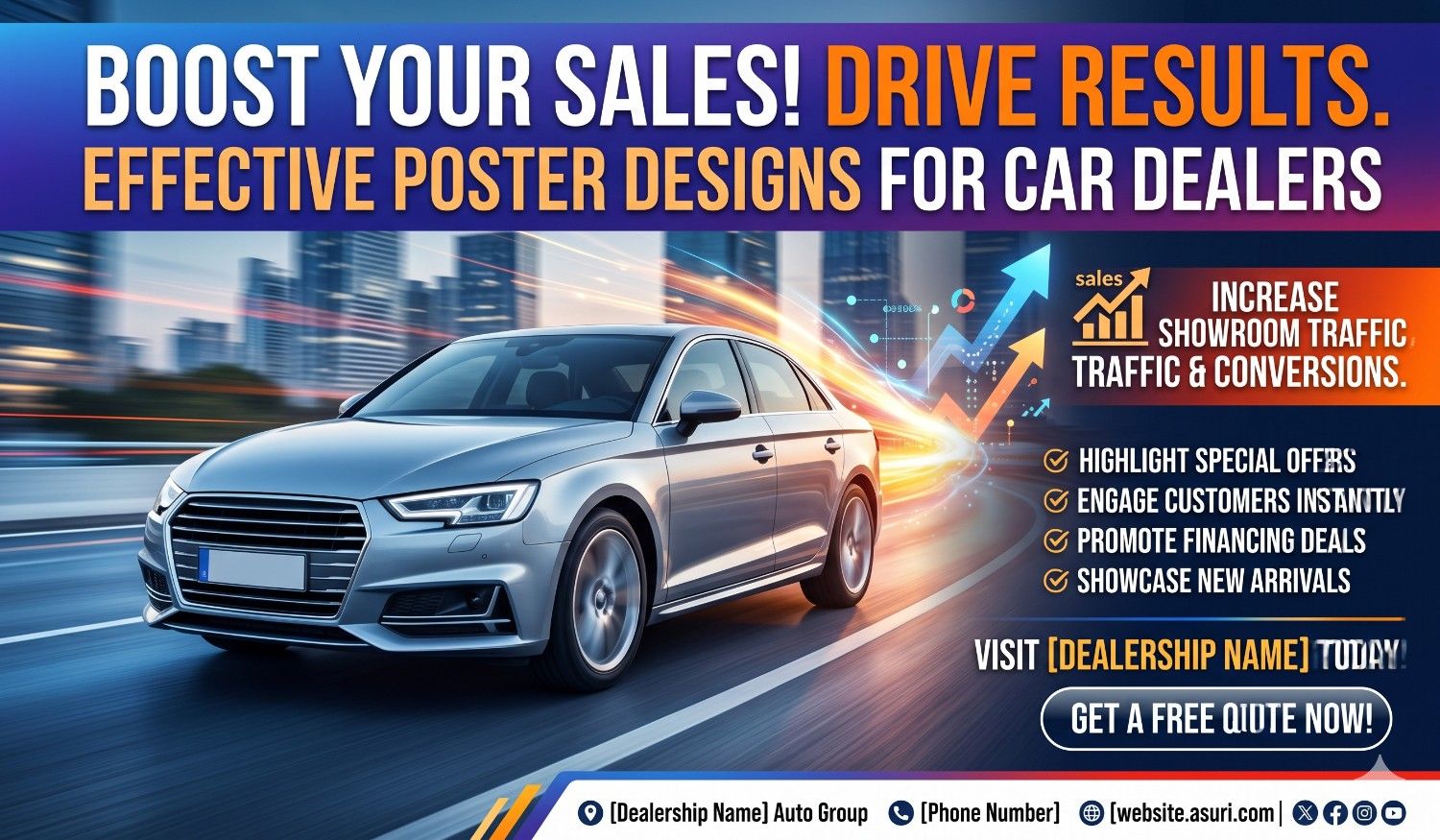 Car Sales,Driving Sales: Effective Poster Designs for Car Showrooms & Dealers