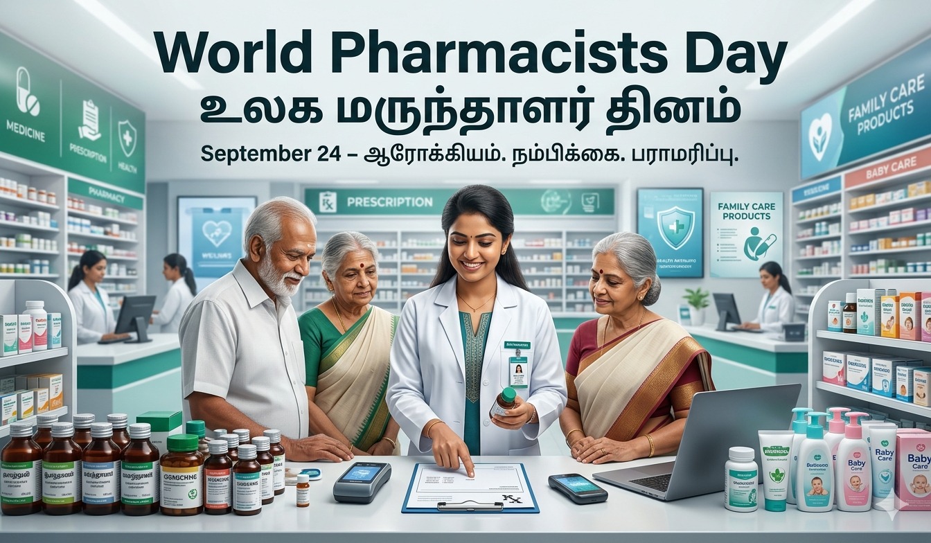 Celebrating the Guardians of Health | World Pharmacists Day உலக மருந்தாளுநர் தின சிறப்பு tnposterdownload
