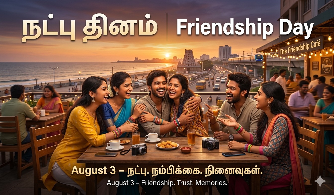 Special day poster avaliable for Friendship Day | நட்பு தினம் tnposterdownload