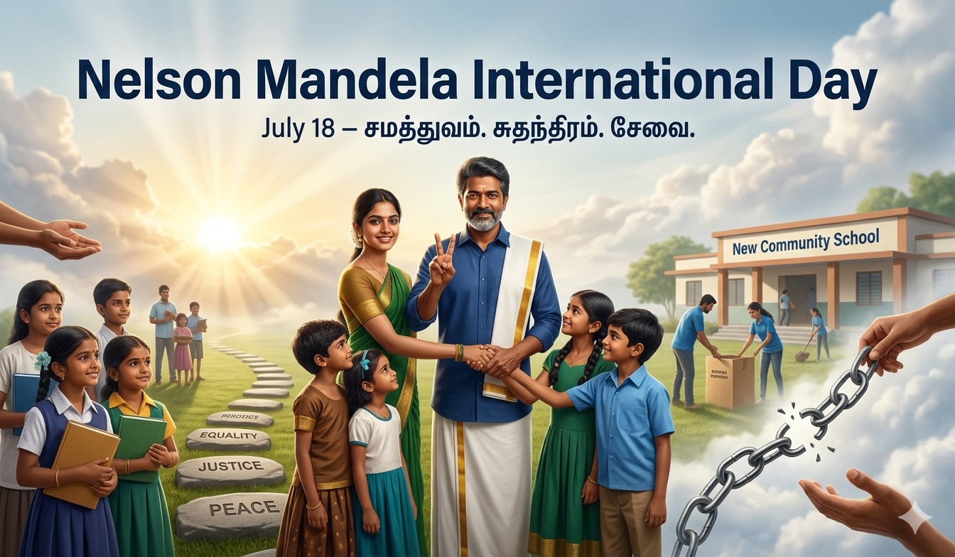 Special poster for Nelson Mandela International Day | நெல்சன் மண்டேலா சர்வதேச தினம் tnposterdownload